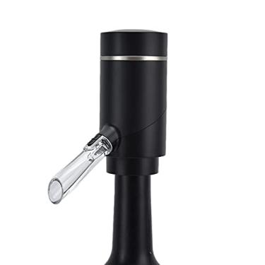 Imagem de Bico para aerador elétrico de vinho, bomba automática portátil de um toque com tubo de aço inoxidável, decantador de vinho inteligente ABS lavável, oxidador de vinho alimentado por bateria para restaurante doméstico