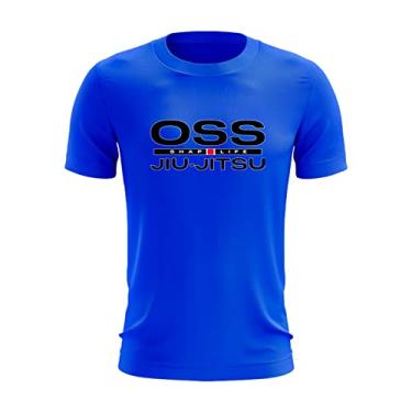 Imagem de Camiseta Shap Life Treino Brazilian Jiu Jitsu Academia OSS Cor:Azul;Tamanho:P