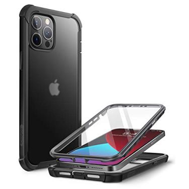 Imagem de Clayco Forza Series Case for iPhone 12 Pro Max 6.7 inch (2020 Release), Full-Body Rugged Cover with Built-in Screen Protector Compatible with Fingerprint Reader (Black)