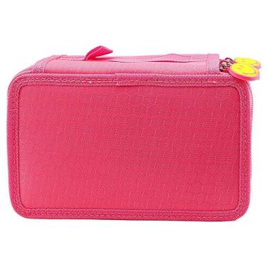 Imagem de Estojo de lápis Elonglin bolsa para caneta prática e grande, multicamadas, com alça para lápis de aquarela, lápis de cor Prismacolor, Crayola, e canetas Marco, 52 compartimentos, rosa avermelhado