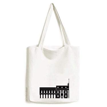 Imagem de Dublin Landmark Building Skylines Ireland sacola de lona sacola de compras casual bolsa de mão