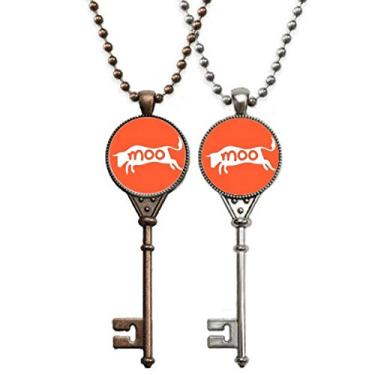Imagem de OFFbb-USA Wild Buffalo Mutter chaveiro colar pingente joias decoração de casal