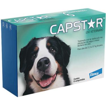 Imagem de Antipulgas Elanco Capstar 57 mg para Cães acima de 11,4 Kg - 6 Comprimidos