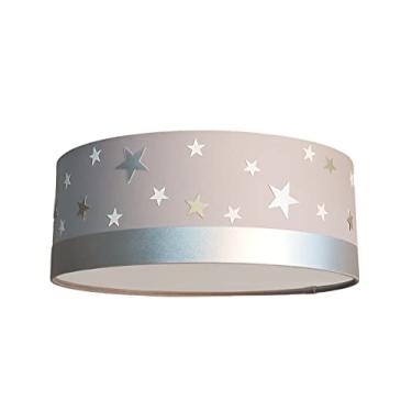 Imagem de Luminária Plafon Infantil Estrelas Cúpula 40x15 2E27 Cor: Cinza