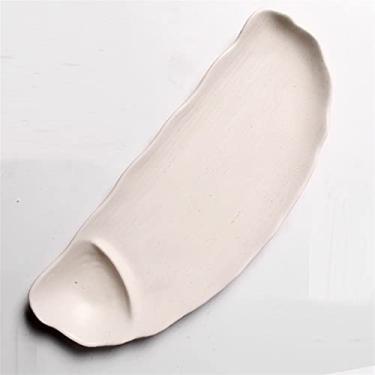 Imagem de GUIPAIHAI Forma criativa de cerâmica para sushi, prato para lanche doméstico com placa de vinagre para cozinhar peixes (cor: branco)