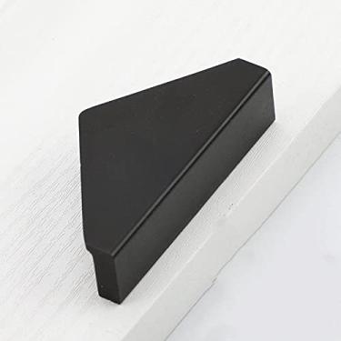 Imagem de Maçaneta Semicircular Dourada Cômoda Cabine Luz Luxo Gabinete Puxador da Porta Puxador Preto Triângulo Redondo para Móveis, 04