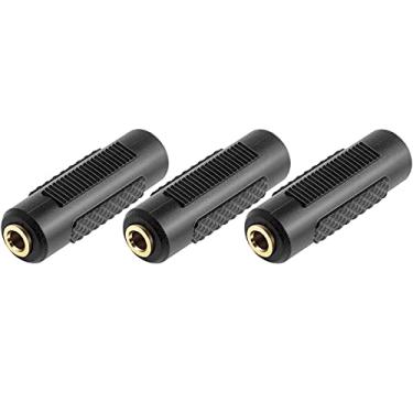 Imagem de SAISN conector estéreo de 3,5 mm para conectores de conector estéreo de 3,5 mm, acoplador estéreo, fêmea para fêmea, banhado a ouro, 3 Pack