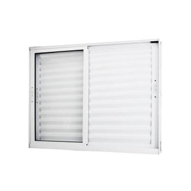 Imagem de Janela de Alumínio Veneziana 100x150cm 3 Folhas Magnum Atlântica Branco