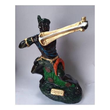 Imagem de Imagem Orixa Oxossi Escultura Gesso Estatua 21 Cm