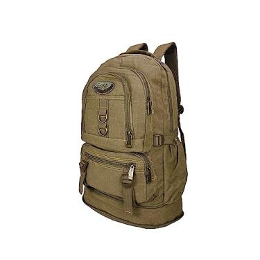 Imagem de Mochila Lona De Camping Reforçada Viagem Motociclista 50l 3005 (Bege)