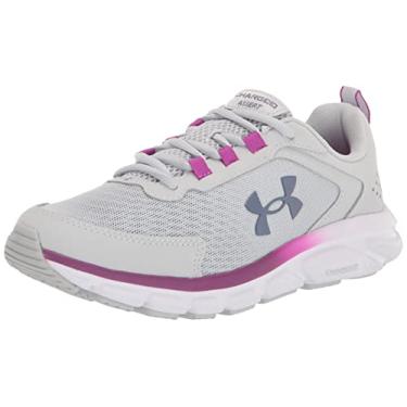 Imagem de Under Armour Tênis de corrida feminino Charged Assert 9, (115) Cinza halo/branco/roxo aurora, 39