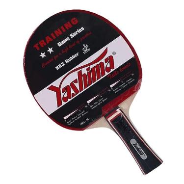 Imagem de Raquete de Tênis de Mesa Yashima 9427 Clássica 2 Estrelas Borracha Lisa com Esponja
