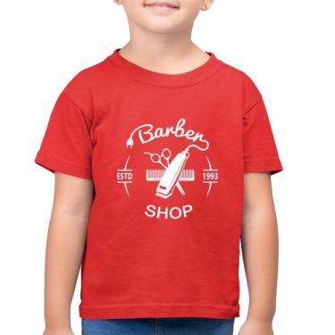 Imagem de Camiseta Algodão Infantil Barber Shop - Foca Na Moda