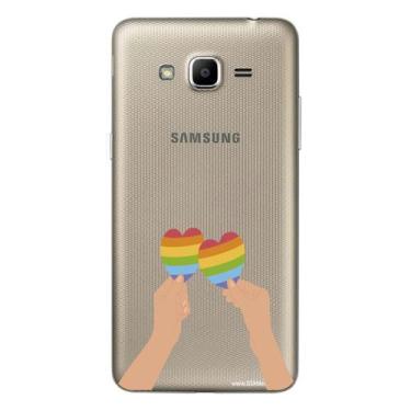 Imagem de Capa Case Capinha Samsung Galaxy Gran Prime G530 Arco Iris Mãos Com Co