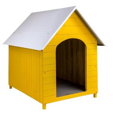 Imagem de Casa Casinha De Cachorro Telhado Galvanizado Extra Gigante N7 (Amarela)