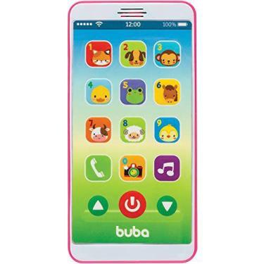 Imagem de Celular Infantil Brinquedo Baby Phone C/ Sons Buba - Rosa