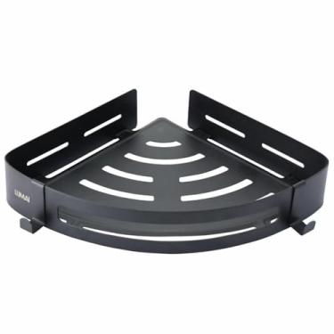 Imagem de LUMAI Suporte Porta-Shampoo e Sabonete de Canto em Aço Inoxidável, Acessório para Banheiro e Cozinha, Suporte de Banheiro com Instalação Fácil e Prática, Resistente à Umidade – Preto