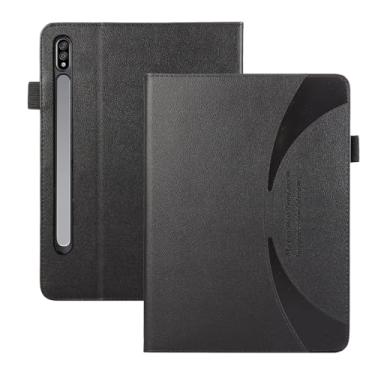 Imagem de Capa resistente compatível com Samsung Galaxy Tab S9/S7/S8 T870/T875 SM-X710, capa protetora de couro PU ultrafina, leve, antiarranhões, capa flip magnética com suporte dobrável