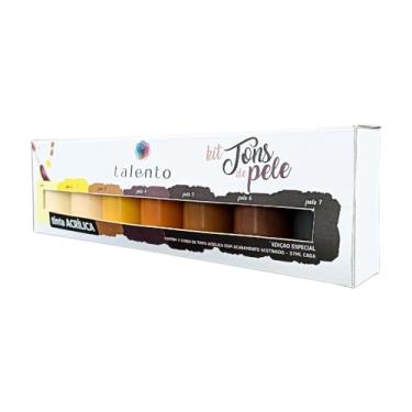 Imagem de Tinta Acrílica Para Artesanato Talento, 7 Cores de 37ml, Tons de Pele