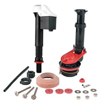 Imagem de Korky 4010PK Reparo completo universal - impede o vazamento de vasos sanitários barulhentos - fácil de instalar - Feito nos EUA, vermelho, 26 x 16 x 8,9 cm