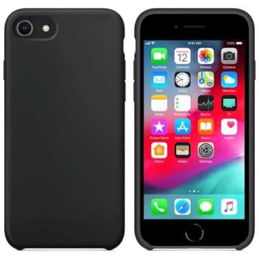 Imagem de Capinha PRETA Compatível Com IPhone De TODAS AS LINHAS Escolha Seu modelo, Flexivel, Tecnologia anti impacto, Encaixe Preciso, Lavável, Aveludada com design PREMIUM (7-8-SE2-SE3)