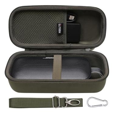 Imagem de LTGEM Capa para alto-falante portátil Bose Soundlink Flex Bluetooth, bolsa protetora de viagem de armazenamento rígido, verde