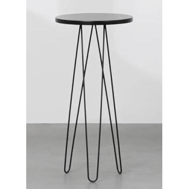 Imagem de Mesa Lateral Fancy Redonda 26x58cm – Preto