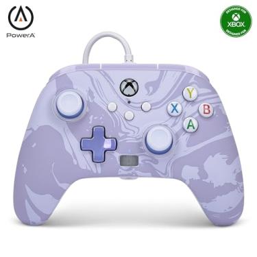 Imagem de PowerA Enhanced Wired Controller for Xbox Series X|S - Lavender Swirl, gamepad, wired video game controllerDetachable 10ft USB-C Cable, Mappable Buttons and Rumble Motors, Officially Licensed for Xbox