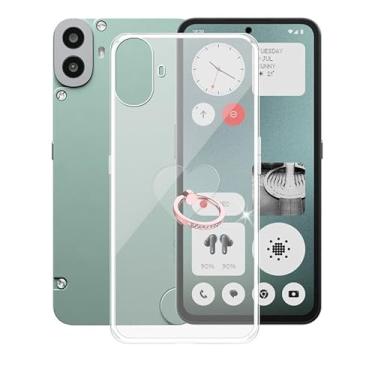 Imagem de AQGGIIXY Capa for Nothing CMF Phone 1 com [suporte de anel de rotação de 360°], capa de telefone de silicone macio antiarranhões para nada CMF Phone 1, capa à prova de choque para nada CMF Phone 1