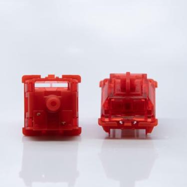 Imagem de GATERON Interruptores de teclado Phantom Red, interruptores lineares de 45 gf RGB LED pré-lubrificados para teclado mecânico MX (vermelho, 110 peças)
