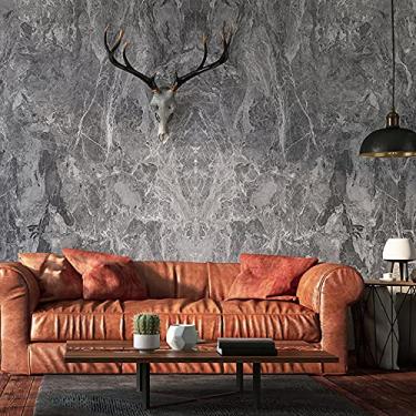 Imagem de burgeliy Papel de parede decorativo de bancada de mármore para bancada, à prova d'água, fosco, resistente ao calor, papel de parede de mármore 61 cm × 496 cm para banheiro, quarto, mesa de jantar