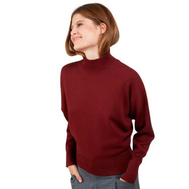 Imagem de Blusa Morcego Manga Longa Gola Alta Soltinha Social Moda Feminina