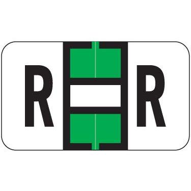 Imagem de Doctor Stuff - File Folder Labels, Alphabet Letter R, Ringbook Sheets, Jeter 5800 - JTAM Series Compatible Alpha Stickers, Light Green, 15/16" x 1-5/8", 240 Labels