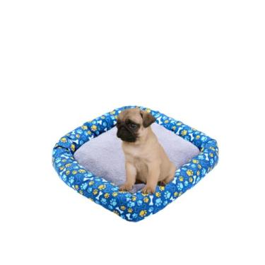 Imagem de Cama Pet Pequena e Grande Caminha de Cachorro P e G (PEQUENA - 45x45cm, AZUL/CINZA)