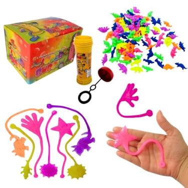 Imagem de Coleção de Brinquedos Infantis, Dia das Crianças, 30 Bichinhos que Cresce na Água, 30 Gruda Gruda na Parede, 30 Bolhas de Sabão, Lembrancinhas, Brindes