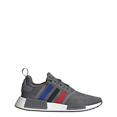 Imagem de adidas NMD_r1 Primeknit Tênis de corrida masculino, Cinza/Better Scarlet/Preto, 45