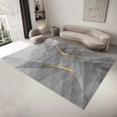 Imagem de Tapete Sala de estar Sofá Mesa de centro Tapete de chão Decoração de quarto de luxo Tapetes macios para casa Tapete grande de flanela 5.200 x 250 cm 78,7 x 98 pol.