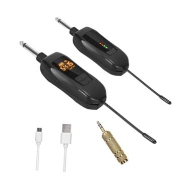 Imagem de Deevoka Transmissor sem fio Receptor Áudio Dispositivos de transmissão sem fio de microfone sem fio para baixo elétrico Violino elétrico