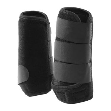 Imagem de Kokiya 2x Botas de Cavalo Frente Pernas Traseiras Guarda Absorvente de Choque Envoltórios de Perna Protetor de Perna para Treinamento Equitação Equipamento, Front Leg M