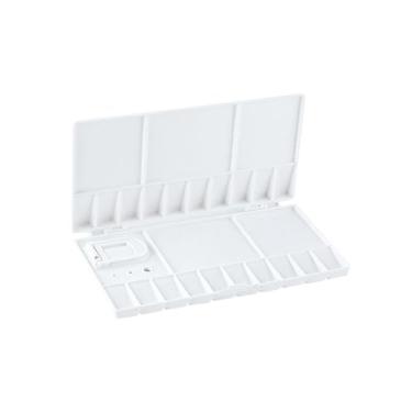 Imagem de Fancyes Paleta de com 25 grades Paleta de tinta prática com furos para pincel Organizador dobrável vazio para artistas Bandeja de mistura de guache