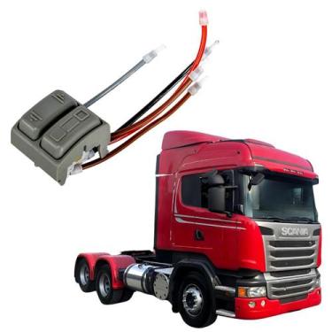 Imagem de Botão Comando Suspensão Banco Compatível Scania Serie 4 - LNG, Compatí
