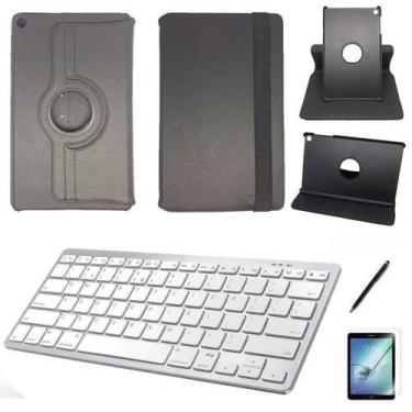 Imagem de Kit Capa 360/Can/Pel/Teclado Branco Galaxy Tab S6 Lite P615 - Preto - 