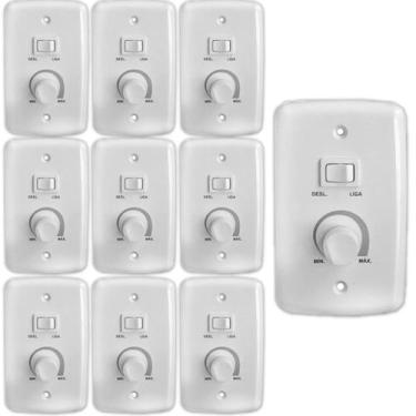 Imagem de Kit 10 controle  ventilador comercial 400w bivolt 14 rima