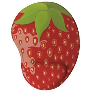 Imagem de Mousepad com apoio - Morango Divertido - JDM