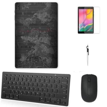 Imagem de Adesivo Galaxy Tab S8 Sm-X7068 Mapa Mundi/Tecl/Mou/Can/Pel - Skin Zabo