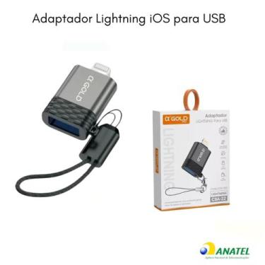 Imagem de Adaptador Lightning iOS para USB A' Gold Pro - A'Gold