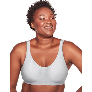 Imagem de Bali Sutiã feminino sem fio, Comfort Revolution, sem costura, ajuste ComfortFlex, absorção de umidade, Cinza cristal asteca, GG