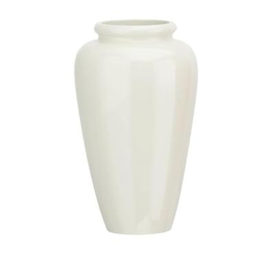 Imagem de Vaso Fibra De Vidro Cachepot Tipo Vietnamita Vitrificado Grande (Off White)