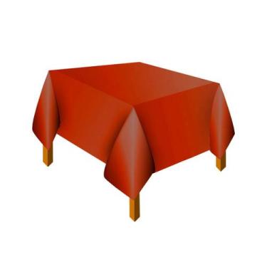 Imagem de KIT 10 Toalhas De Mesa Lisa Plástica 70x70cm Para Aniversário Festa Ca