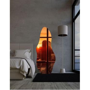 Imagem de Espelho Orgânico Luxo Grande 150 X 60 Corpo Inteiro Moderno Lapidado C